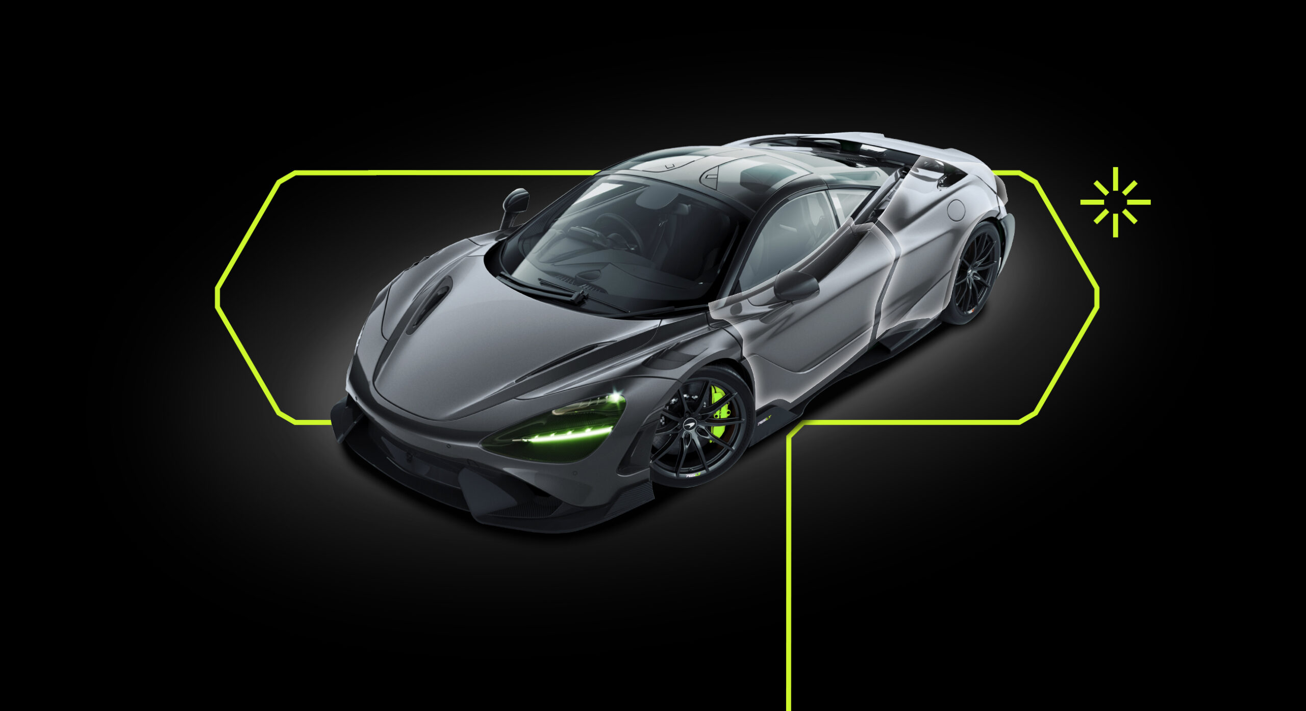 An image of a sports car to promote CYD FILM's carbon film 01